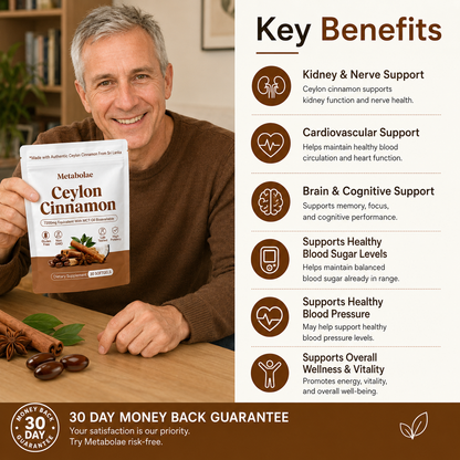 Ceylon Cinnamon 7200mg Equivalent with MCT Oil